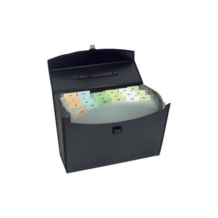 Classeur expansible noir 21 pochettes
