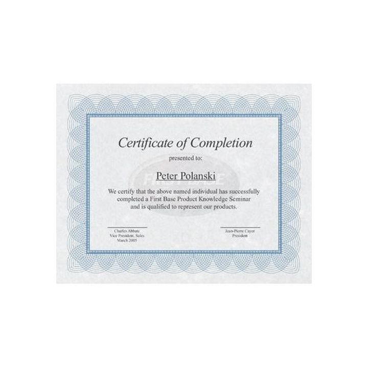 Pqt 100 certificats bleu & argent