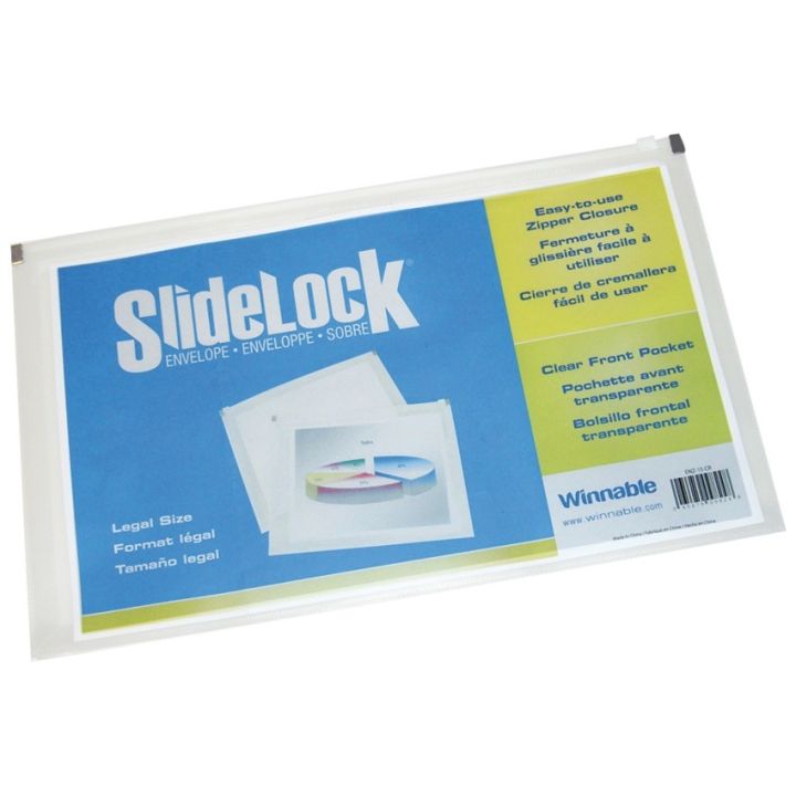 Enveloppe Slidelock en poly. clair de Winnable, chèque