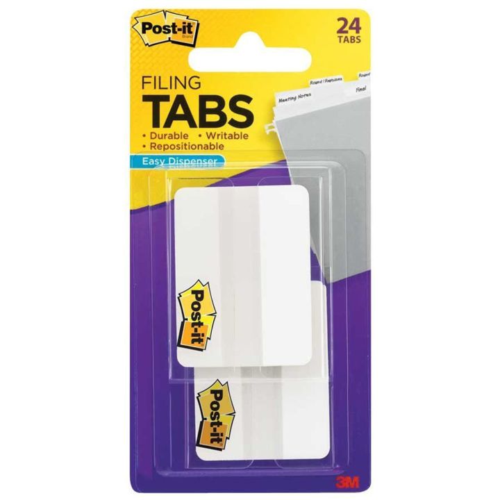 Onglets de classement Post-it, 2 po x 1,5 po (50,8 mm x 38 mm)