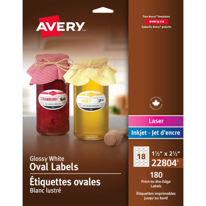 Étiquettes ovales Avery®, 22804