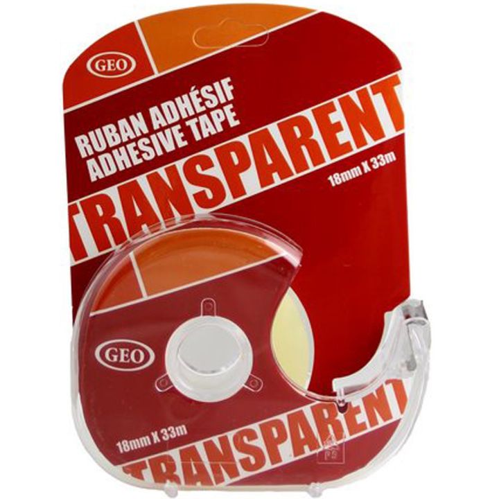 Ruban transparent avec dévidoir Géo