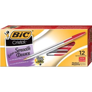 BIC® - Stylos à bille Cristal®, 1,0 mm, rouge, paq./12