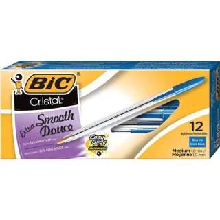 BIC® - Stylos à bille Cristal®, 1,0 mm, bleu, paq./12