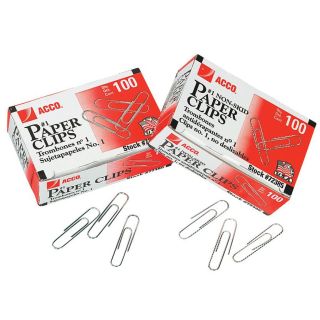 Trombones en métal lisse no. 3 Acco, 15/16 po, 100/bte