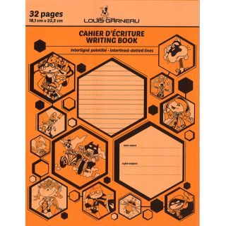 Cahier d’exercices interligné pointillé, orange, 32 pages, LG10