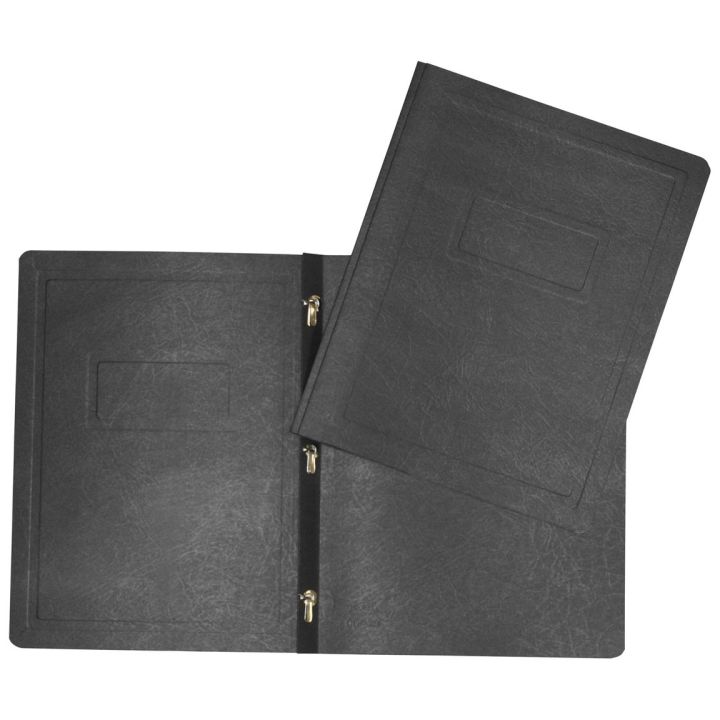 Duo-tang en carton avec 3 attaches, Hilroy, noir