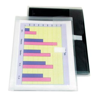 Enveloppe transparente en plastique de Winnable 8-3/8 x 11-3/4 po, fermeture velcro
