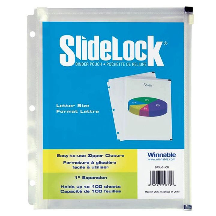 Pochette-reliure Slidelock de Winnable, 11-1/2 x 9-1/2 po