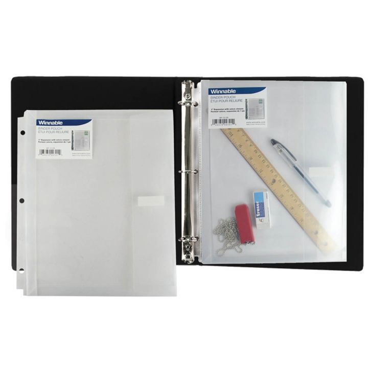 Pochette pour reliure avec Velcro de Winnable, 11-1/2 x 9 po