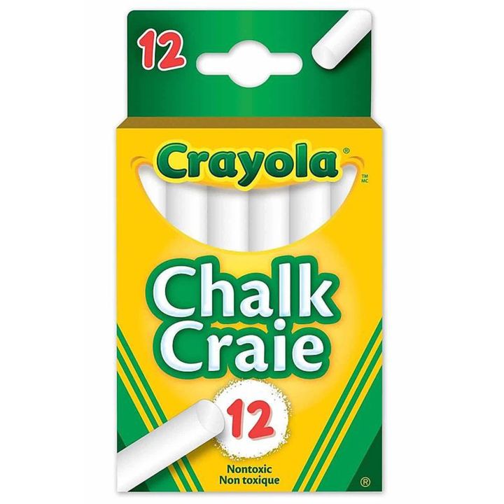 Boite de 12 craies Crayola, blanche