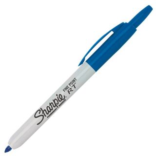 Marqueur Sharpie permanent rétractable Pointe fine, bleu