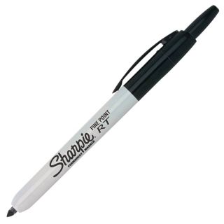 Marqueur Sharpie rétractable permanent pointe fine, noir