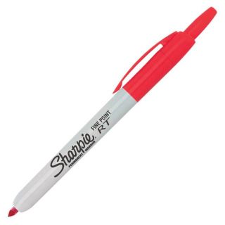 Marqueur Sharpie rétractable permanent pointe fine, rouge