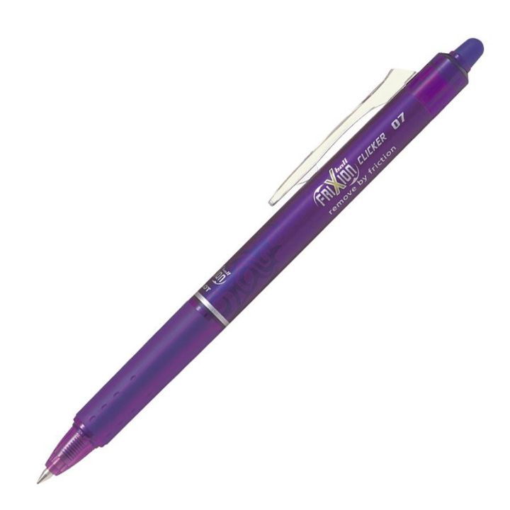 Stylo rétractables à encre gel effaçable Frixion de Pilot, 0,7 mm, Violet, 2/pqt