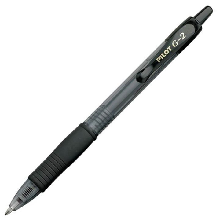 Stylo à bille encre gel rétractable G2 de Pilot®, noir, 2/pqt