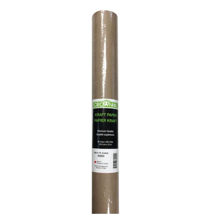 Rouleau de papier d'emballage kraft, 30 po x 39,4 pi