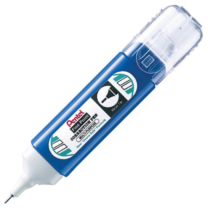 Crayon correcteur liquide de Pentel 12 ml,  pointe fine 0.4 mm avec attache poche