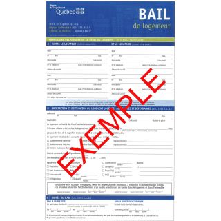 Bail résidentiel d'un logement