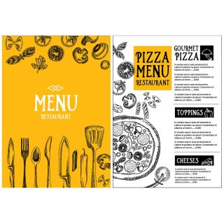 Carton menu fini mat