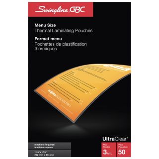 Pochette de plastification Heatseal de Swingline GBC, 11-1/2 x 17-1/2 po, 3 Mil., 50/bte
