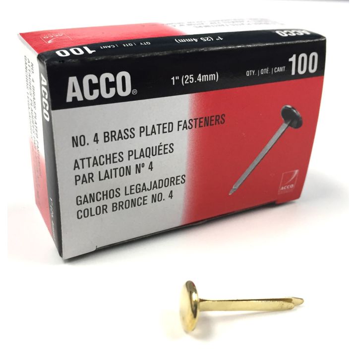 Attaches Parisiennes plaquée laiton, boite de 100