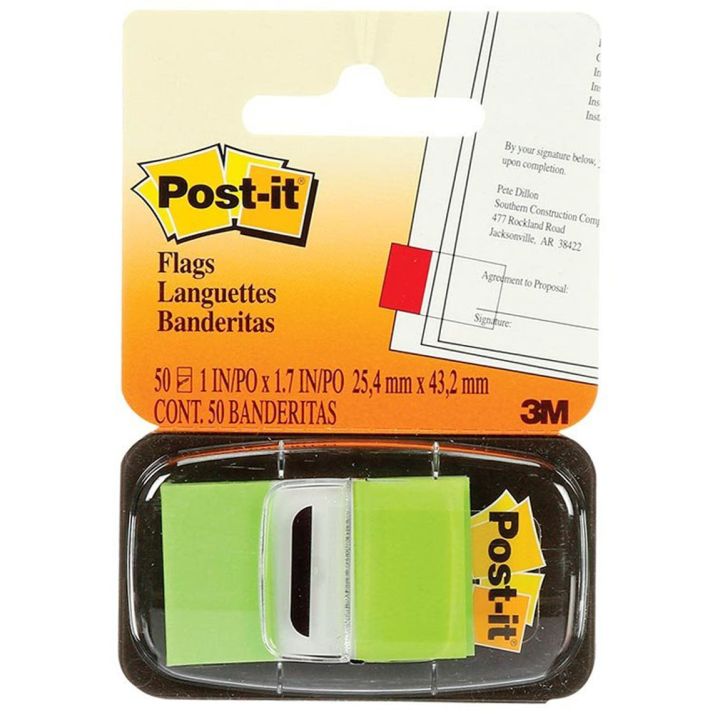 50 languettes Post-it® par dévidoir. 1 x 1,75”