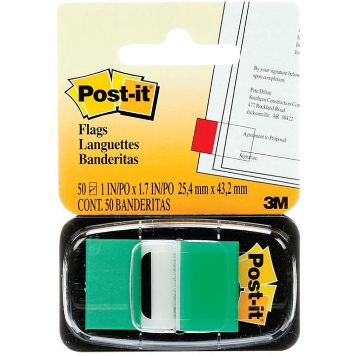 50 languettes Post-it® par dévidoir. 1 x 1,75”