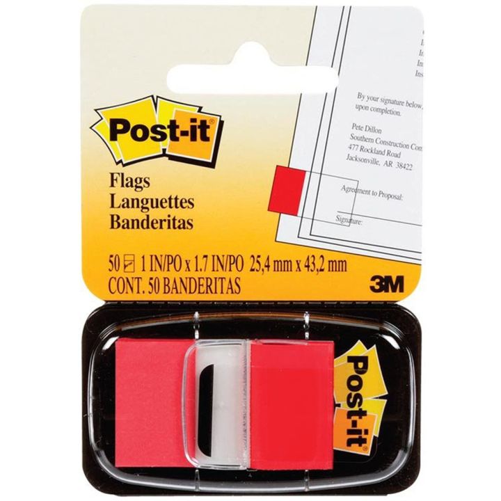 50 languettes Post-it® par dévidoir. 1 x 1,75”
