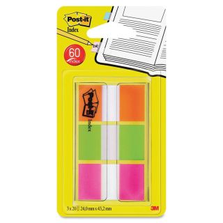 Languettes Post-it de 3M, rouge, vert, rose