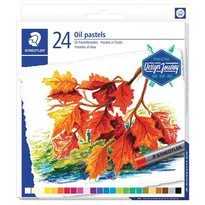 Ensemble de pastels à l'huile, 24 crayons de 8 mm, Staedtler