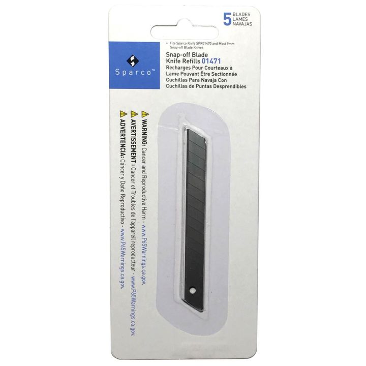 Lames de rechange pour couteau retractable, 3/8, Sparco