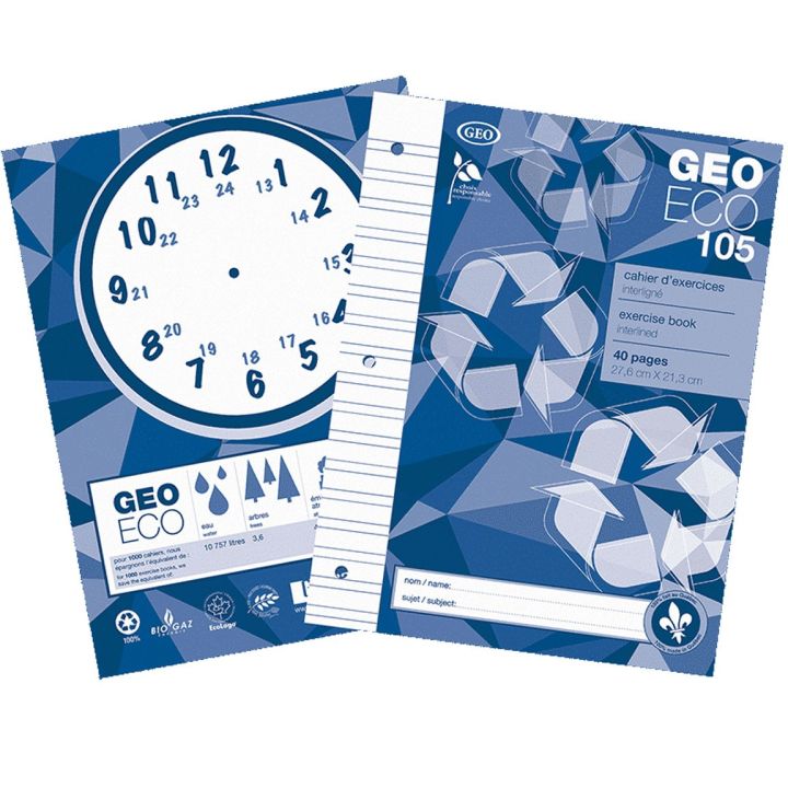 Cahier Canada, GeoEco, interligné, EC105