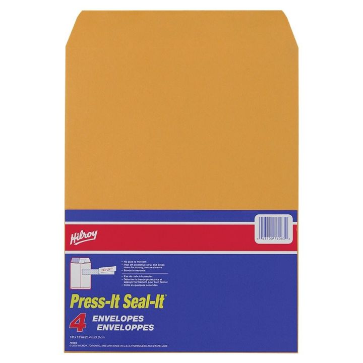 Enveloppe kraft Press-it Seal-it, 10 x 13, Hilroy