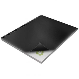 Couvert opaque Ecoseries recyclé pour reliure, noir, 25/pqt