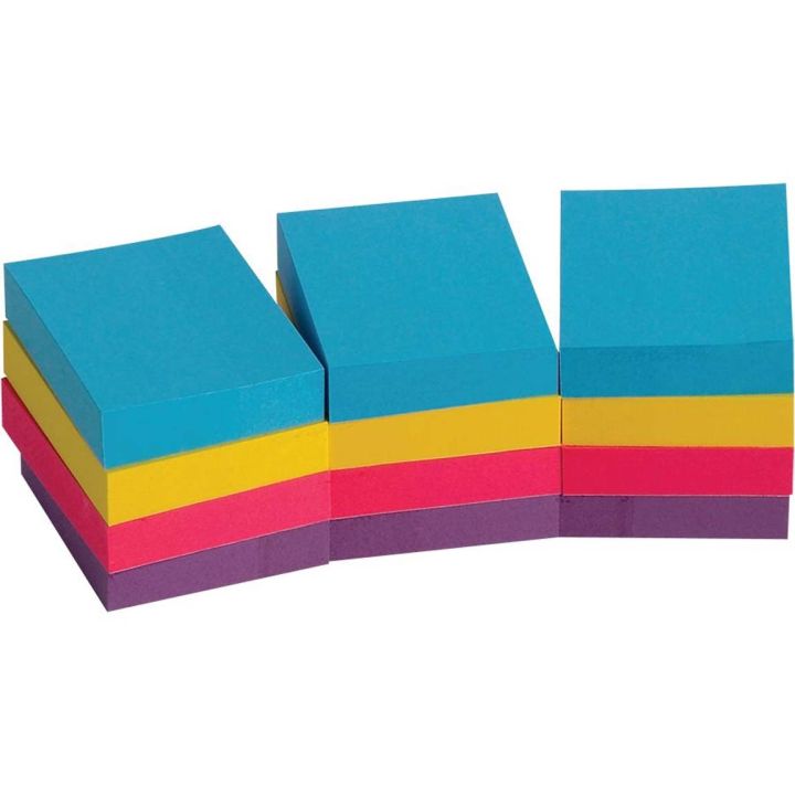 Notocollants extrêmes couleurs  1-1/2 x 2 po. 12/pqt