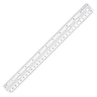 Règle Sparco 12 po. / 30 cm en plastique rigide transparente