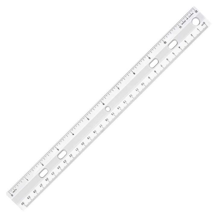 Règle Sparco 12 po. / 30 cm en plastique rigide transparente