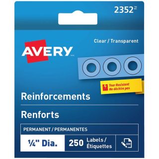 Renforts transparents autoadhésifs Avery, 225/bte