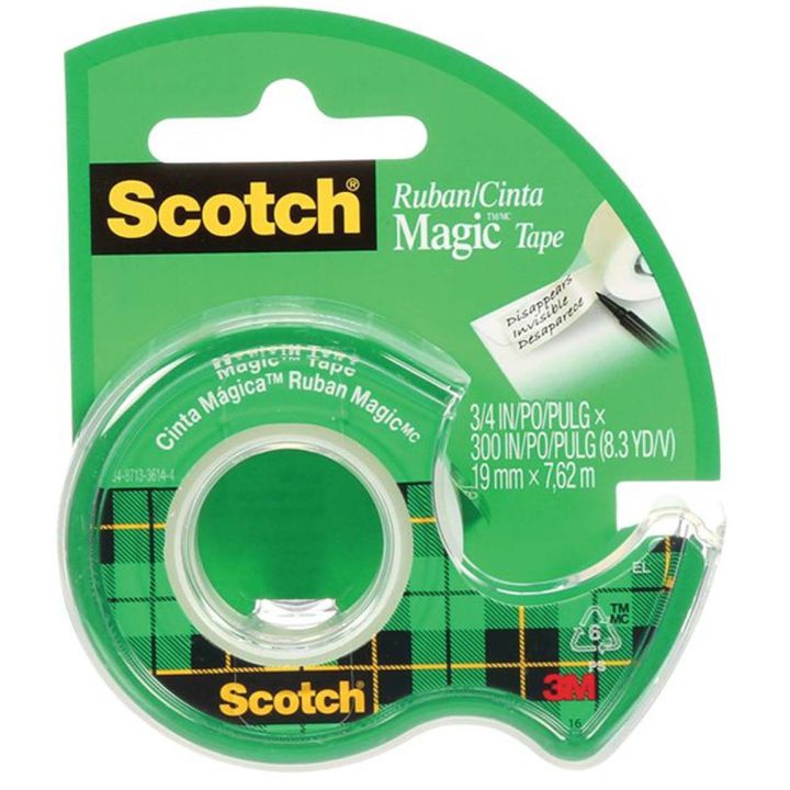 Ruban adhésif Scotch® Magic™, 19 mm x 7,62 m