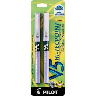 Stylo à bille Hi-Tecpoint v5 0,5 mm de Pilot, violet, 2/pqt