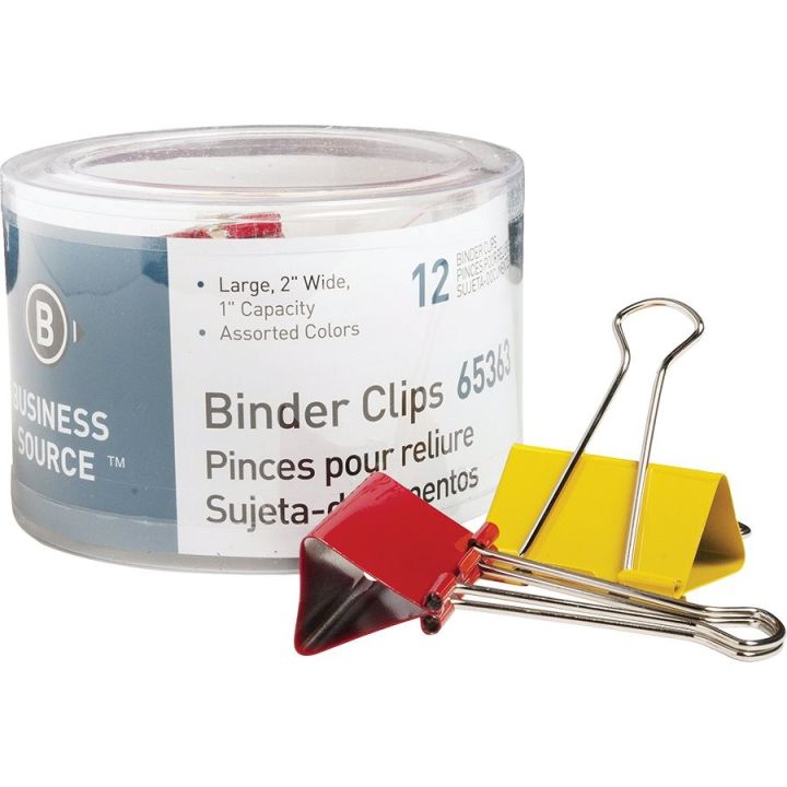 Pince-notes repliable de couleurs assorties 2 po. 12/pqt