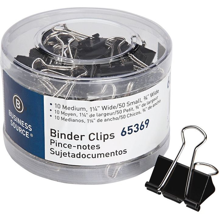 Pince-notes repliable noir, formats variés, 60/pqt