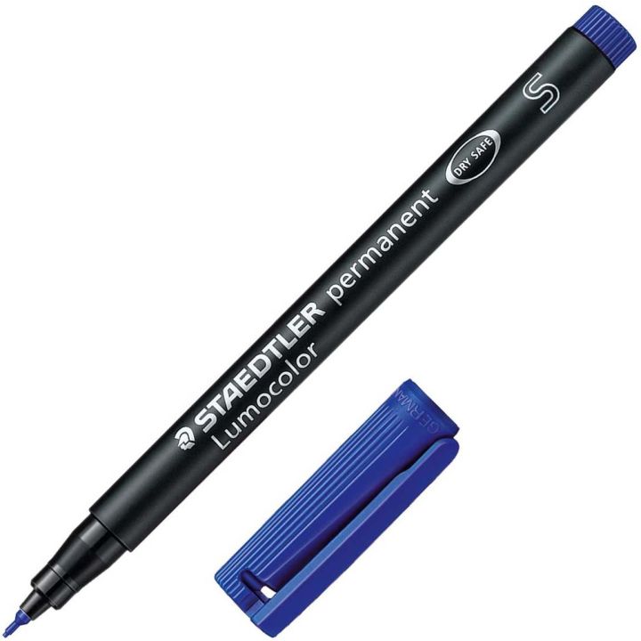 Marqueur permanent Lumocolor®  Super fine. 0.4 mm, bleu