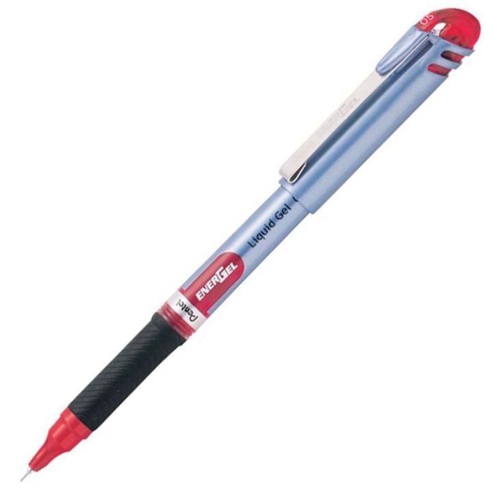 Stylo gel liquide Pentel® EnerGel® , pointe fine 0,5 mm, encre rouge