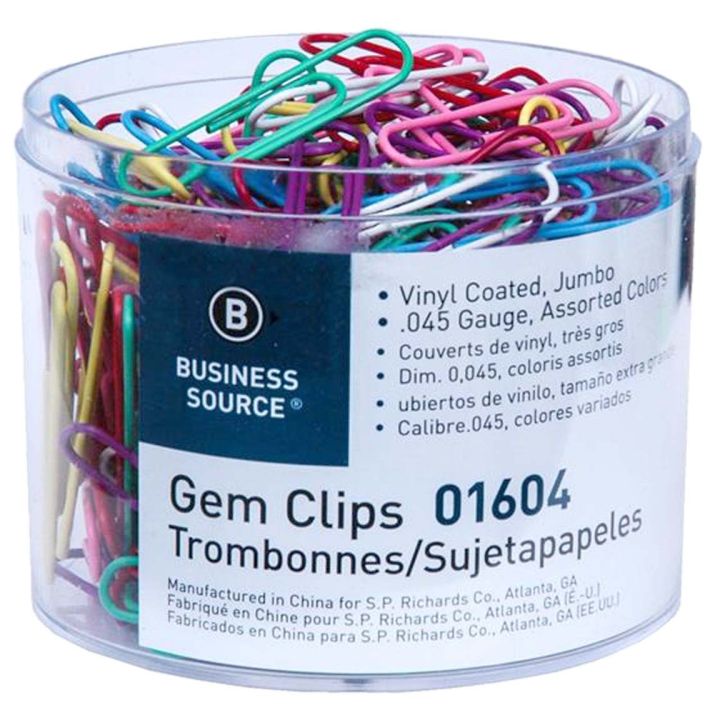 Trombones de couleur en vinyl, jumbo, 250/bte, 01604