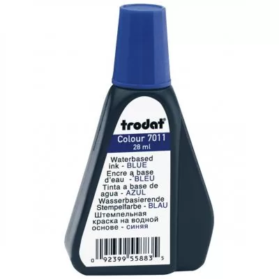 Encre de haute qualité 7011 de Trodat, 28 ml, bleu