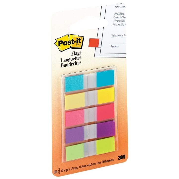 Ensemble de 5 couleurs de languettes fluo Post-it®