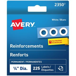 Renforts blancs autoadhésifs Avery, 225/bte
