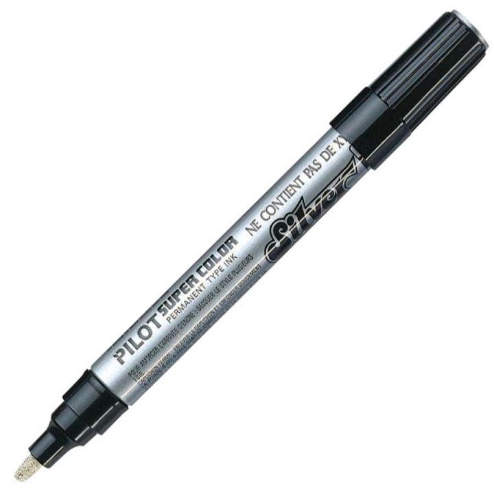 Marqueur Pilot argent pointe biseautée